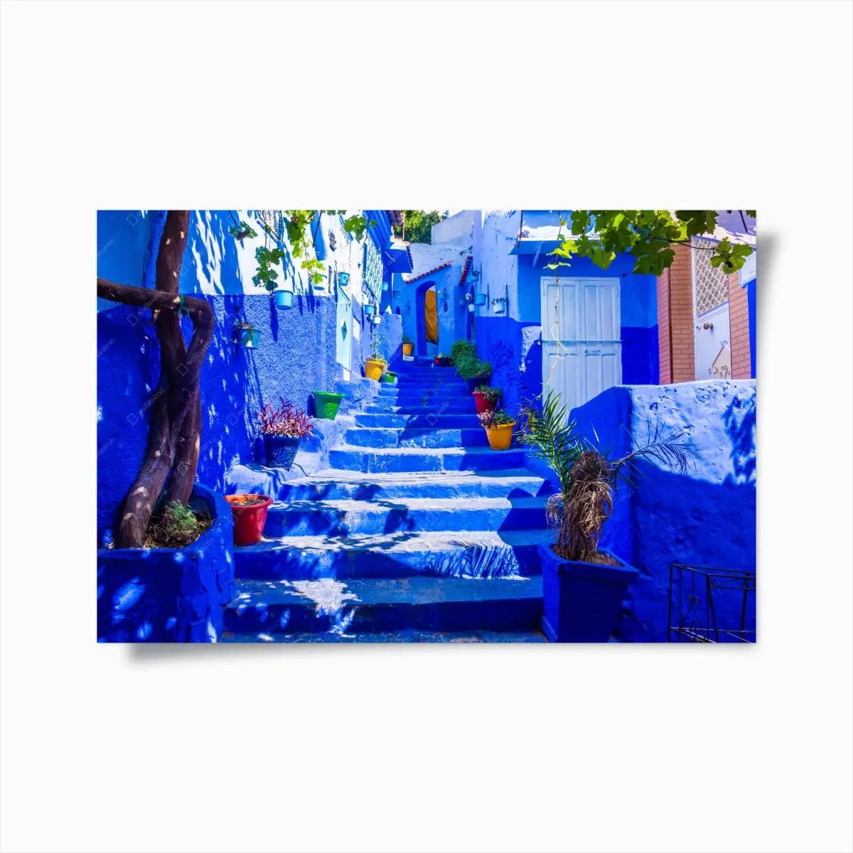 Poster blaue treppen in Chefchaouen, Marokko – Pixers®