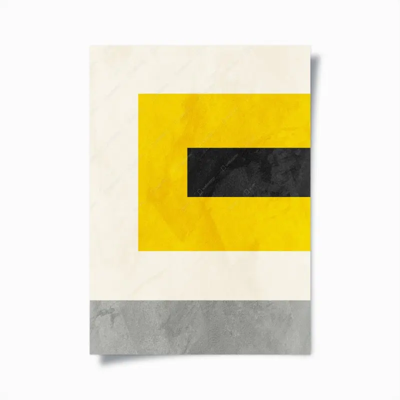 Poster kräftige gelbe geometrische komposition