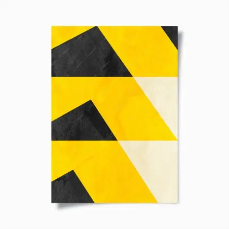 Poster kräftiges gelbes geometrisches muster – Pixers®