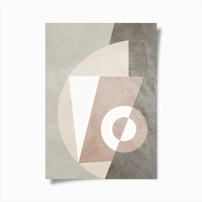 Poster neutrale geometrische komposition in pastell