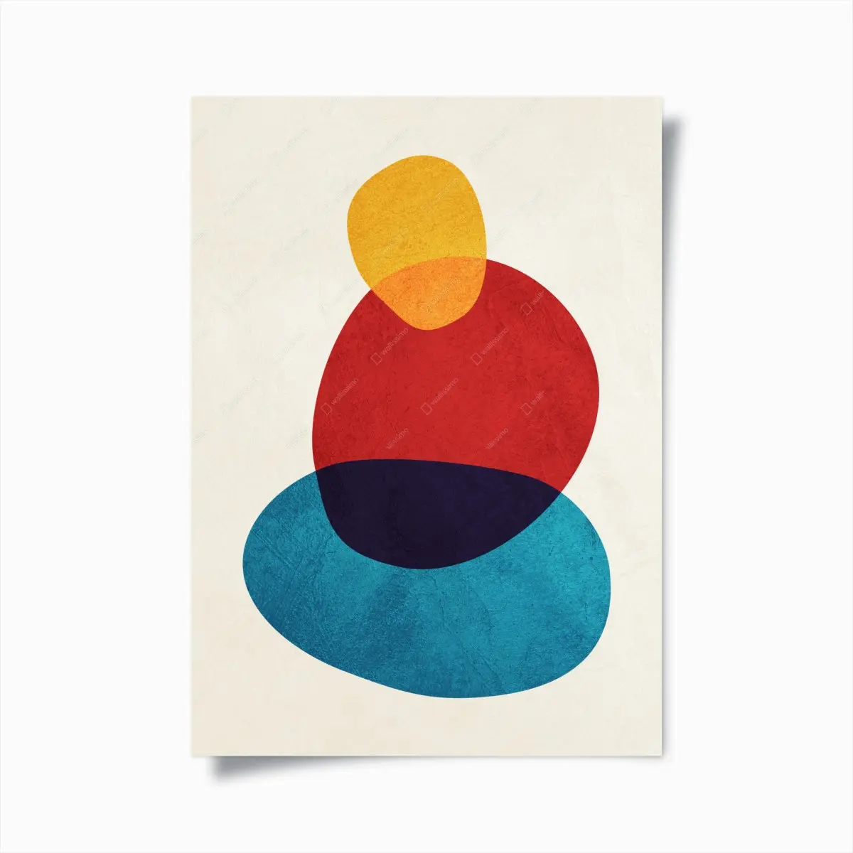 Poster bunte abstrakte geschichtete formen – Pixers®