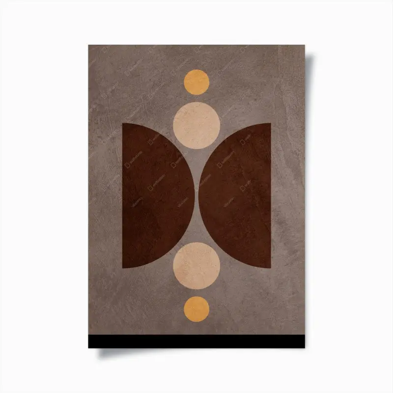 Poster erdige geometrische balance