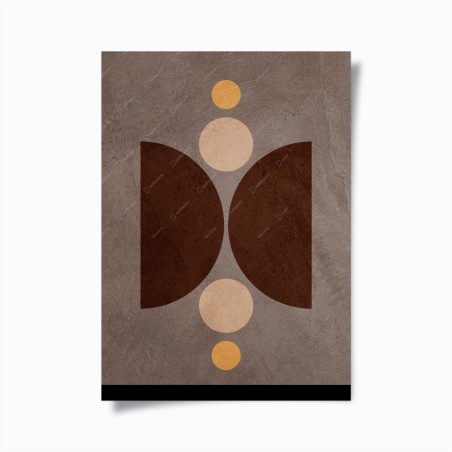 Poster erdige geometrische balance – Pixers®