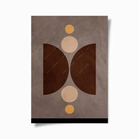 Poster erdige geometrische balance