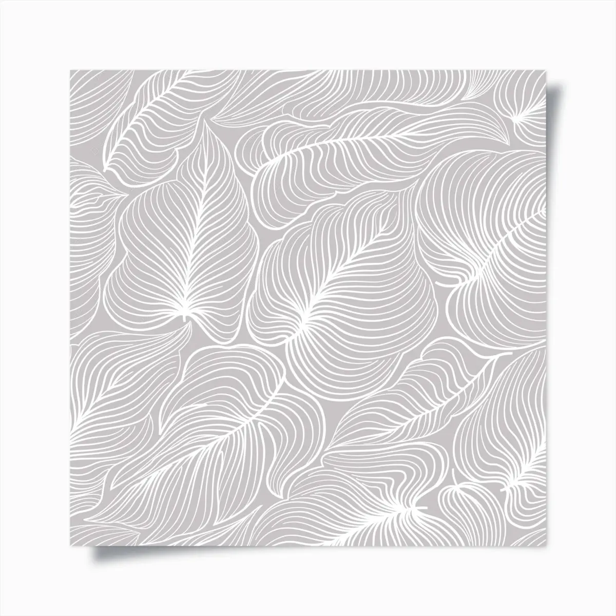 Poster elegantes retro blattlinienmuster – Pixers®