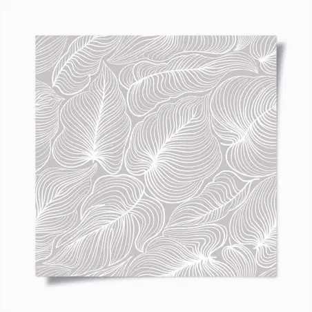 Poster elegantes retro blattlinienmuster – Pixers®