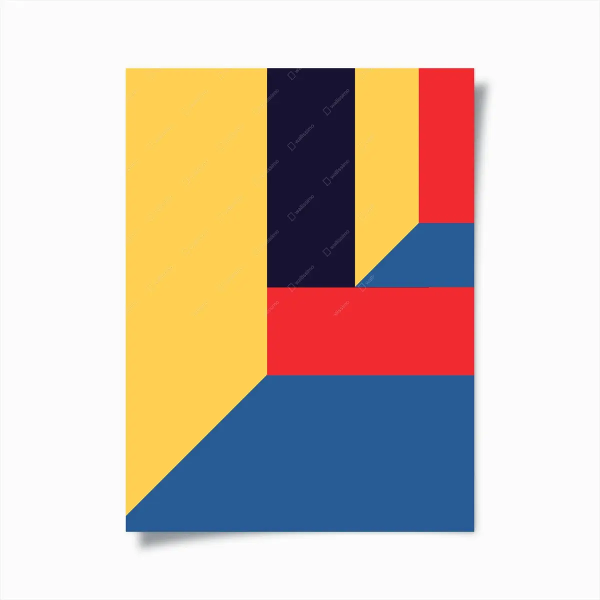 Poster mutige geometrische farbflächen in perspektive – Pixers®
