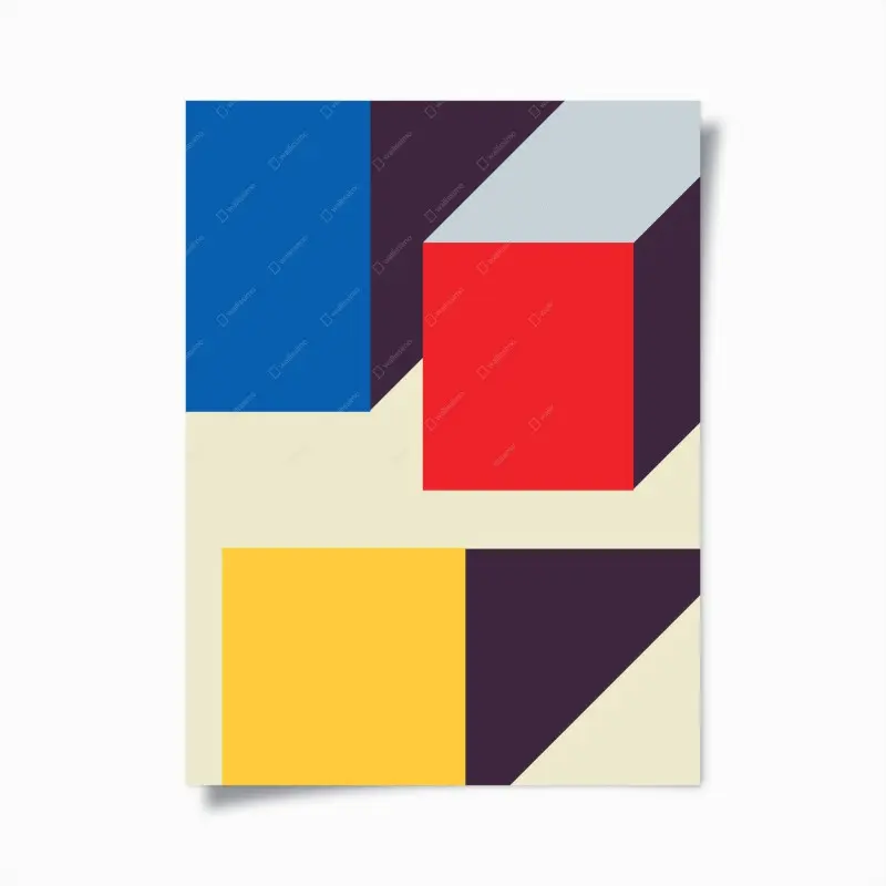 Poster geometrischer perspektivischer würfel
