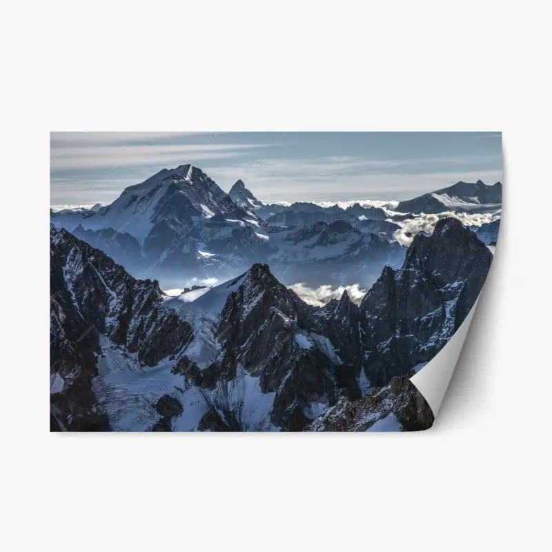 Repositionierbarer Aufkleber majestätisches alpen bergpanorama