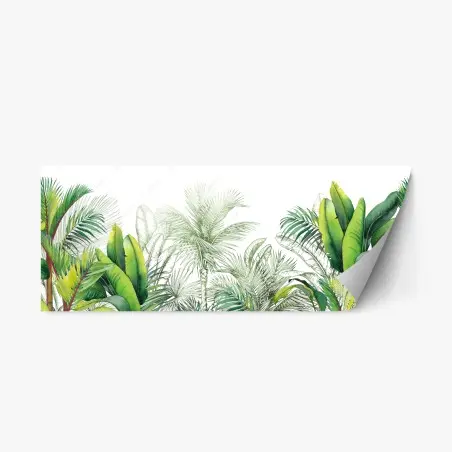 Repositionierbarer Aufkleber üppiges tropisches aquarelllaub – Pixers®
