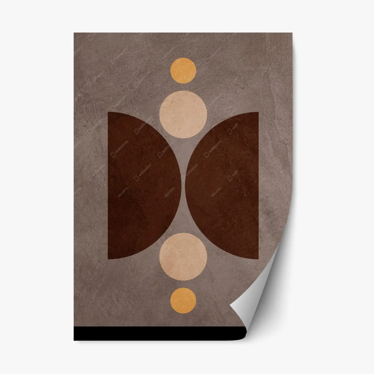Repositionierbarer Aufkleber erdige geometrische balance – Pixers®