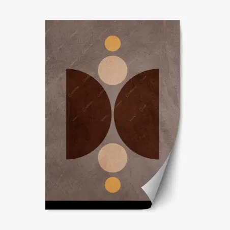 Repositionierbarer Aufkleber erdige geometrische balance – Pixers®