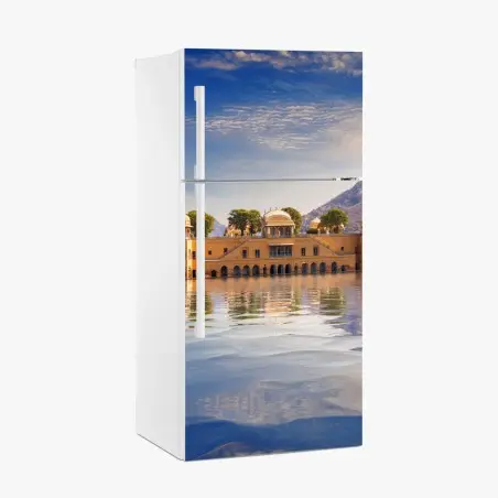 Kühlschrankaufkleber Jal Mahal am ruhigen See – Pixers®