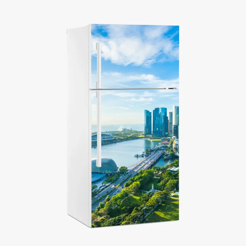 Kühlschrankaufkleber Singapur skyline über Marina Bay
