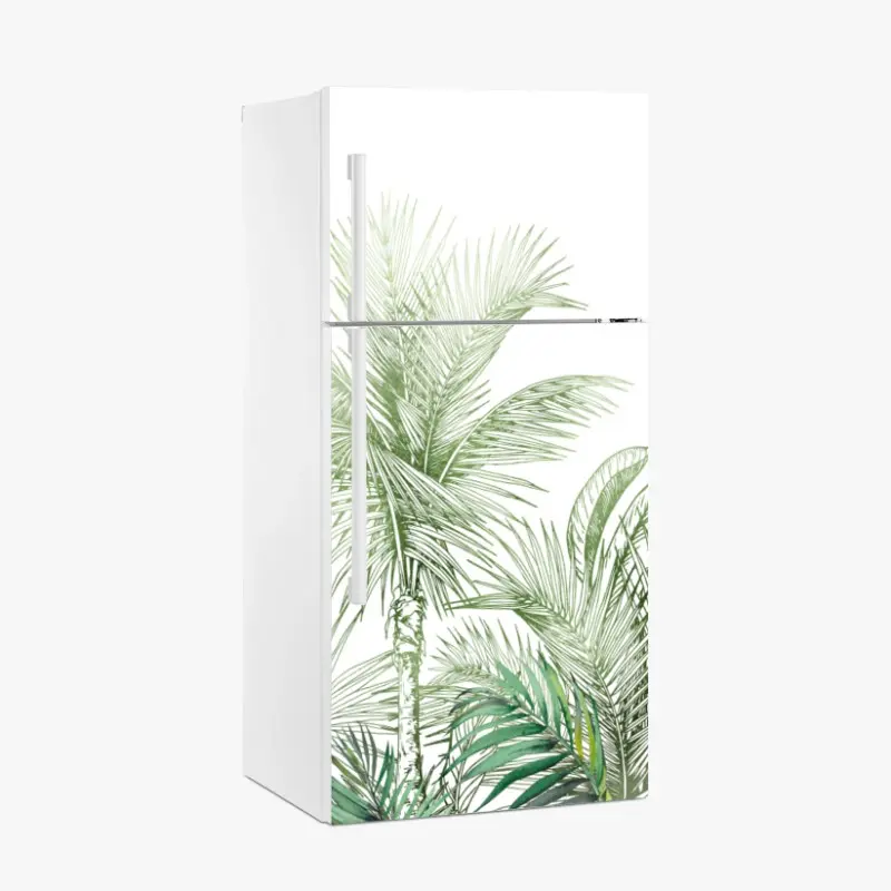 Kühlschrankaufkleber üppiges tropisches aquarelllaub