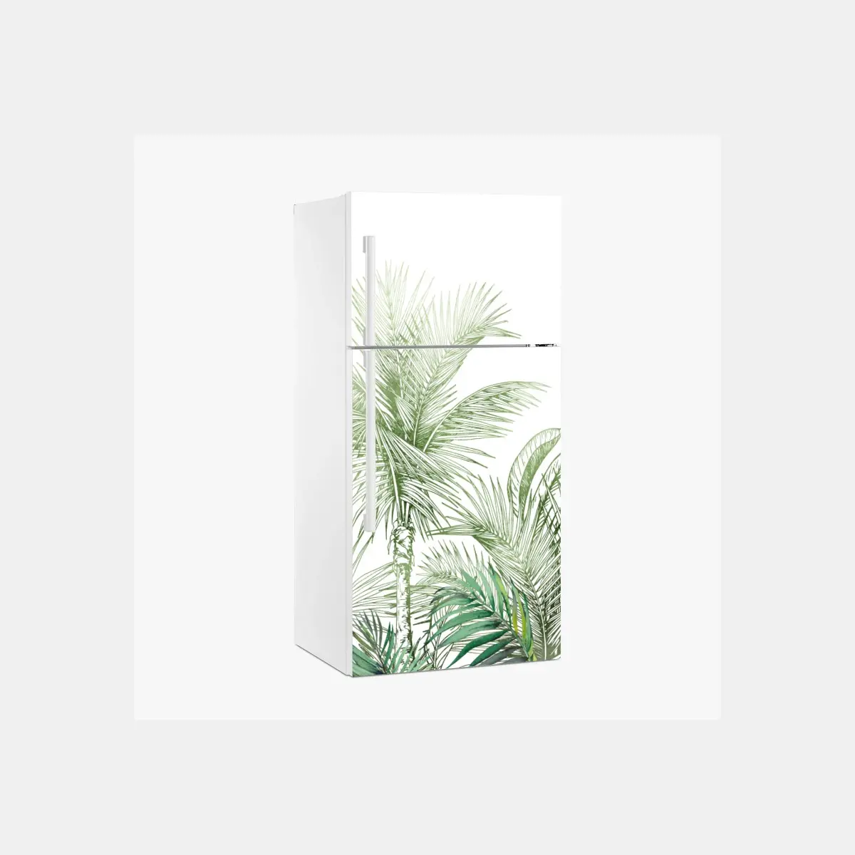 Kühlschrankaufkleber üppiges tropisches aquarelllaub – Pixers®