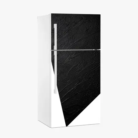 Kühlschrankaufkleber schwarze betonstruktur minimalistische abstraktion – Pixers®