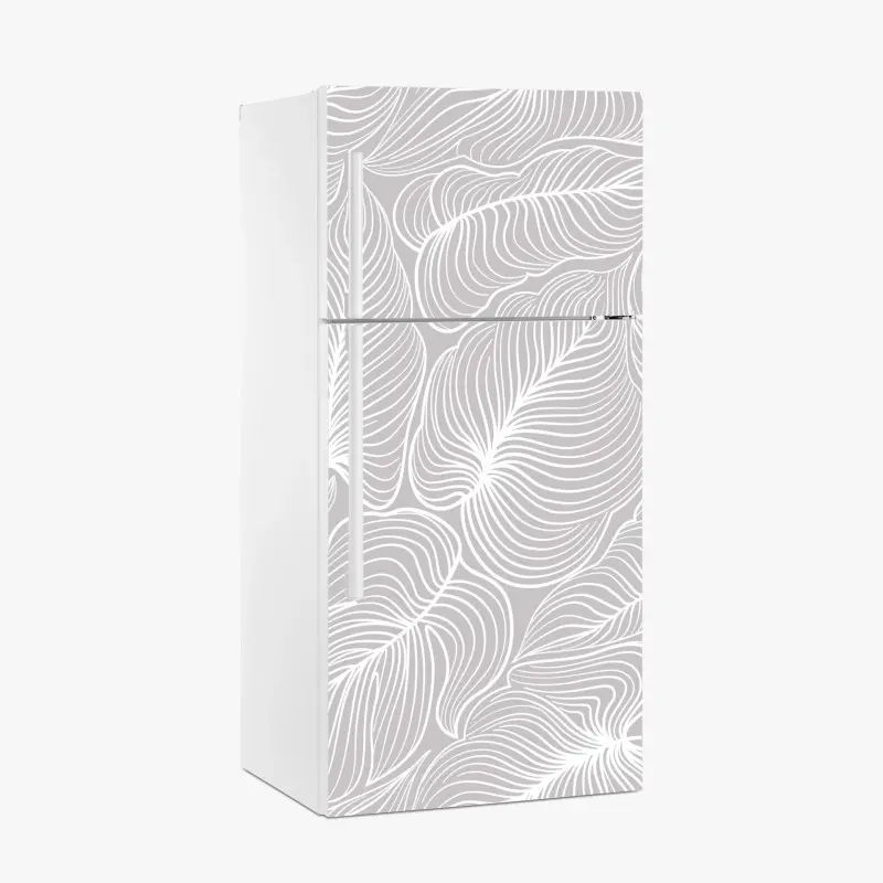 Kühlschrankaufkleber elegantes retro blattlinienmuster