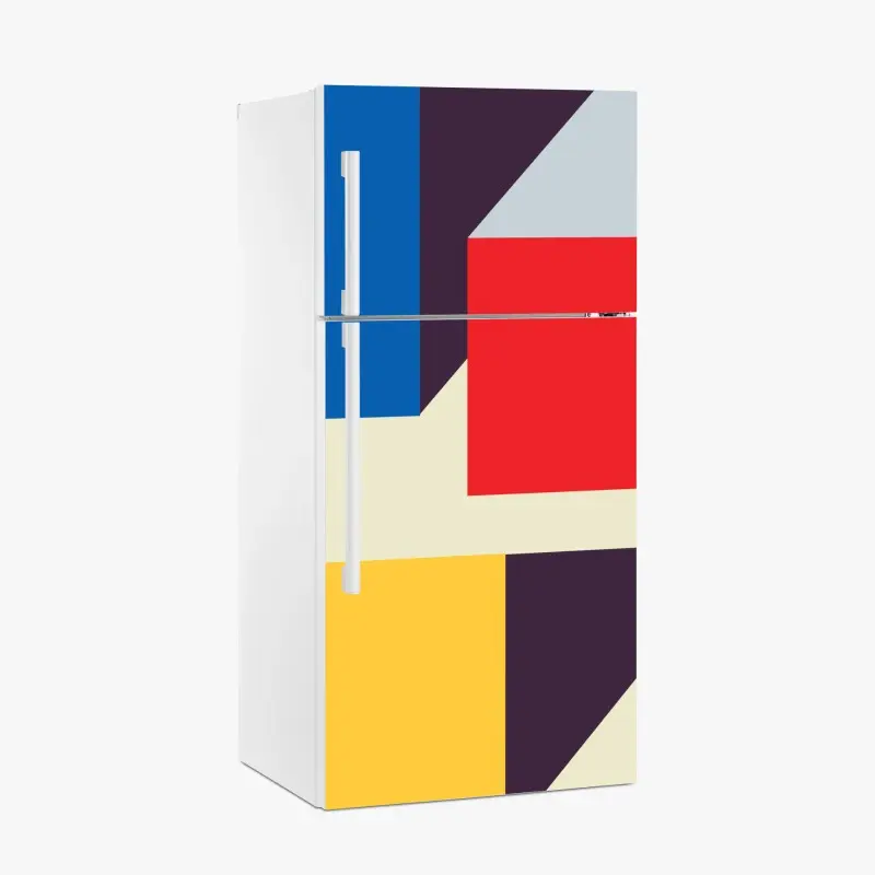Kühlschrankaufkleber geometrischer perspektivischer würfel