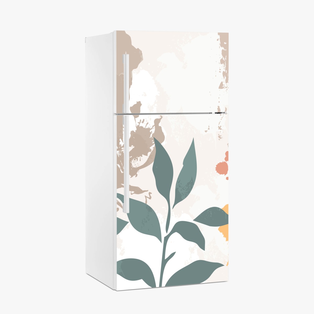 Kühlschrankaufkleber zarter botanischer blattdruck – Pixers®