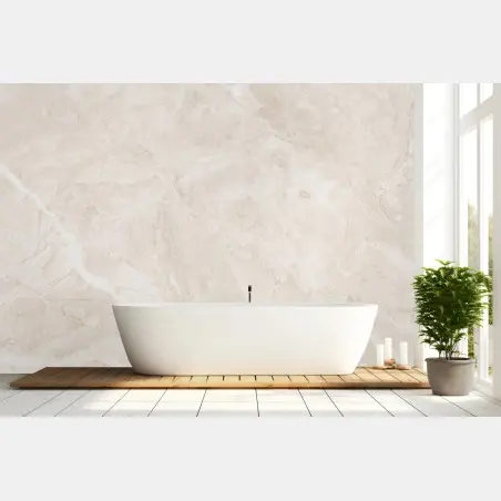 Fototapete beige marmorstruktur für elegante innenräume – Pixers®