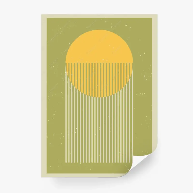 Fototapete goldene sonne geometrisches motiv
