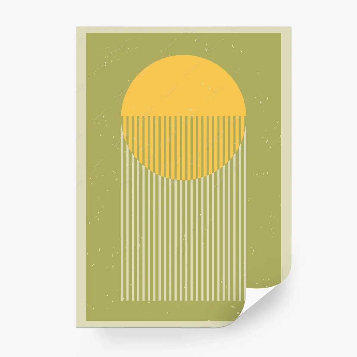 Fototapete goldene sonne geometrisches motiv – Pixers®