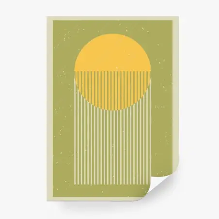 Fototapete goldene sonne geometrisches motiv – Pixers®