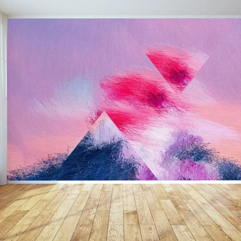 Fototapete pastell geometrische traumlandschaft