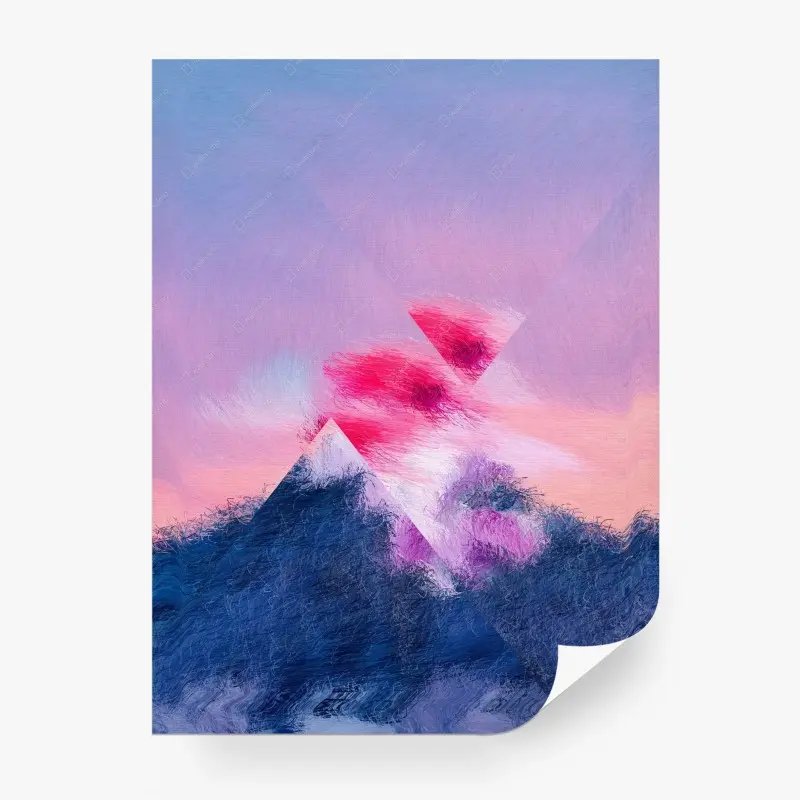Fototapete pastell geometrische traumlandschaft