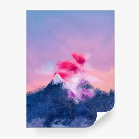 Fototapete pastell geometrische traumlandschaft – Pixers®