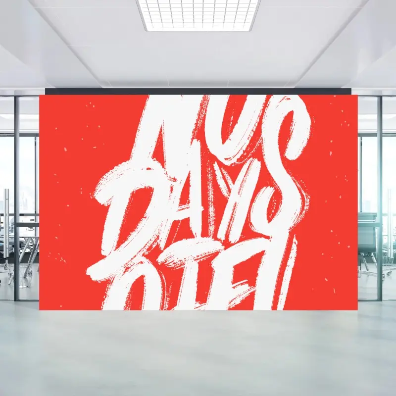 Fototapete no days off motivierendes typografieposter