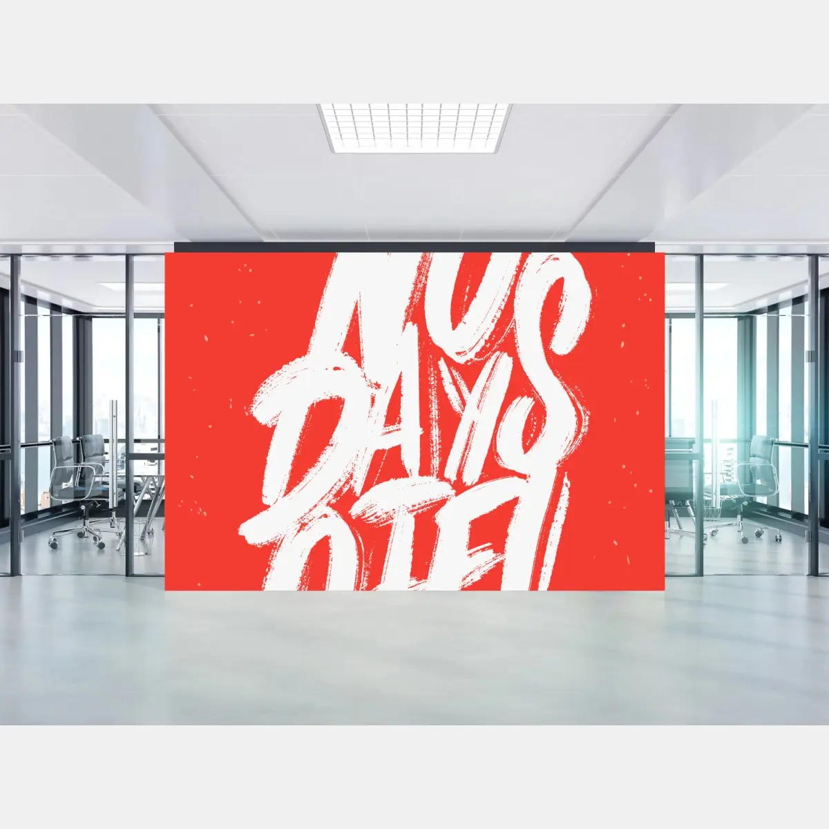 Fototapete no days off motivierendes typografieposter – Pixers®