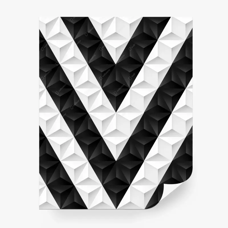 Fototapete monochromes geometrisches 3d-muster