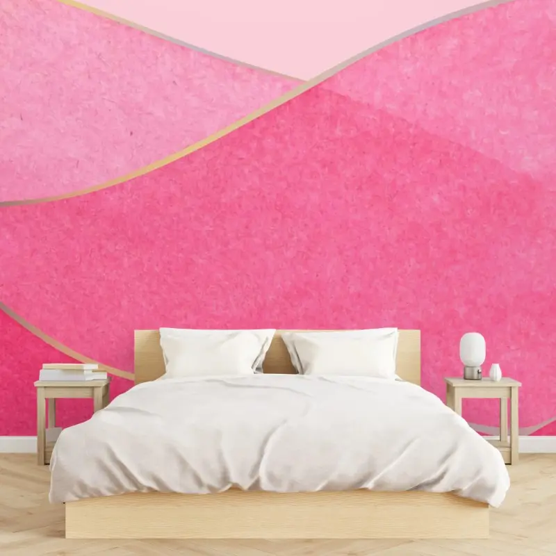 Fototapete sanfte rosa aquarellwellen