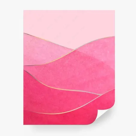 Fototapete sanfte rosa aquarellwellen – Pixers®