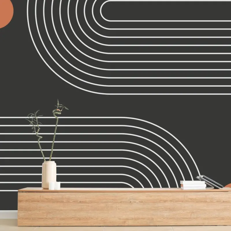Fototapete minimalistische geometrische liniengrafik