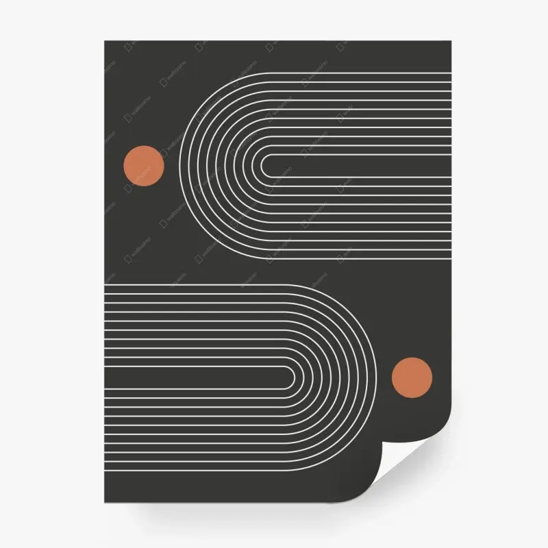 Fototapete minimalistische geometrische liniengrafik