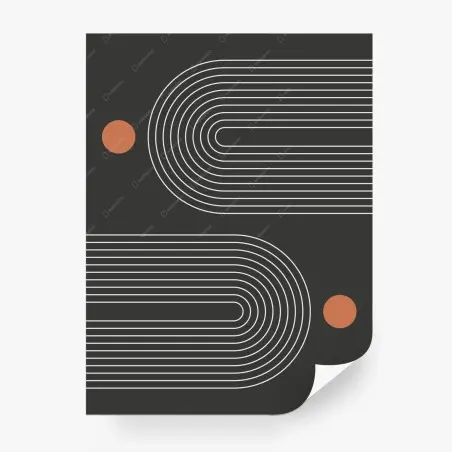 Fototapete minimalistische geometrische liniengrafik – Pixers®