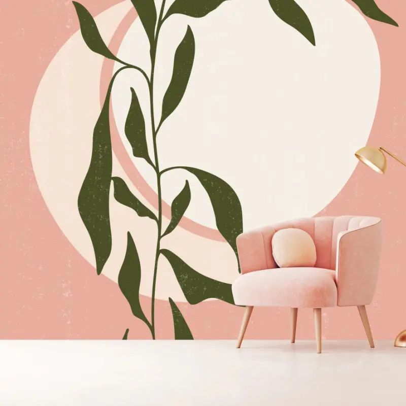 Fototapete boho botanischer abstrakter druck