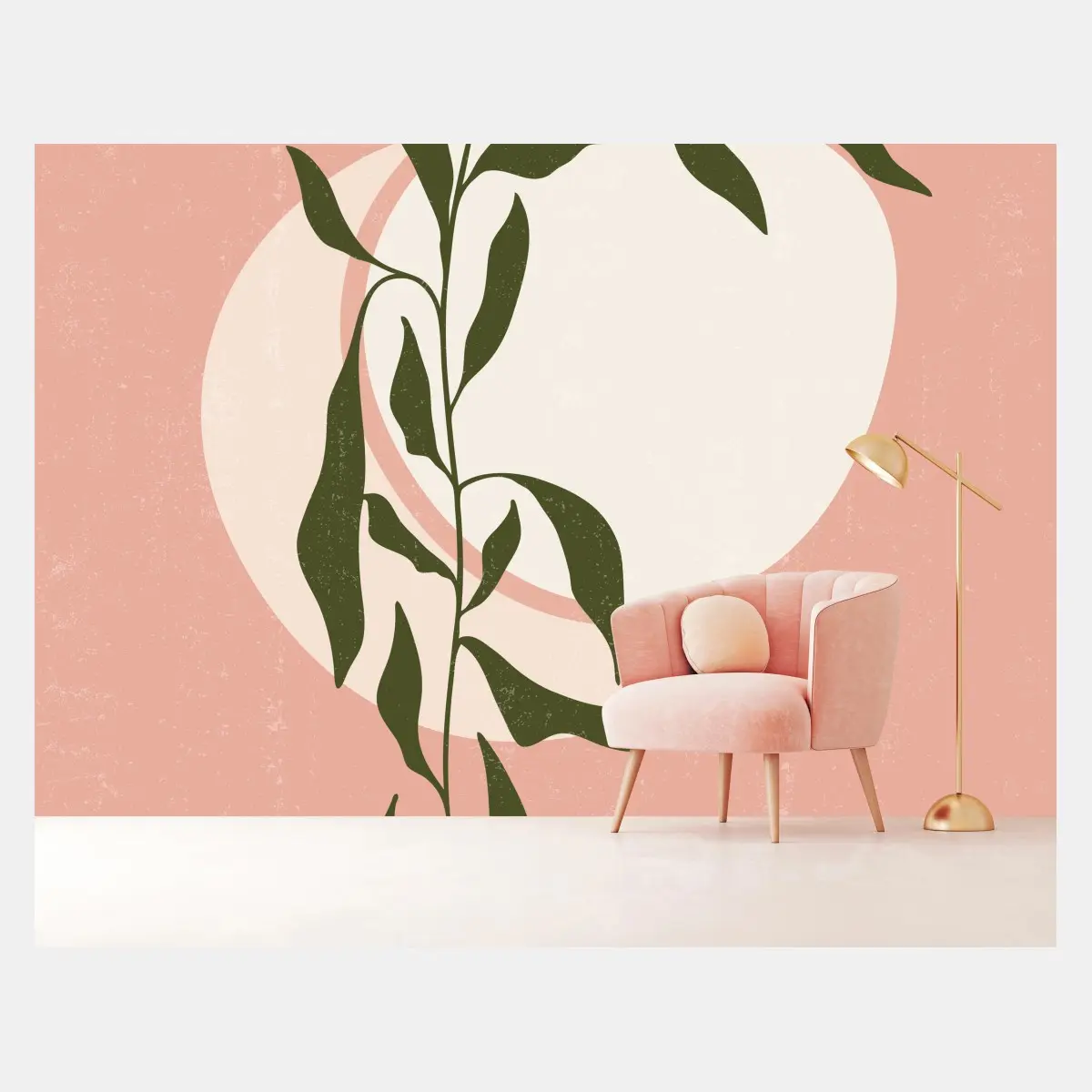 Fototapete boho botanischer abstrakter druck – Pixers®
