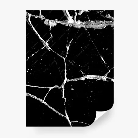 Fototapete schwarze marmormaser mit weißen adern – Pixers®