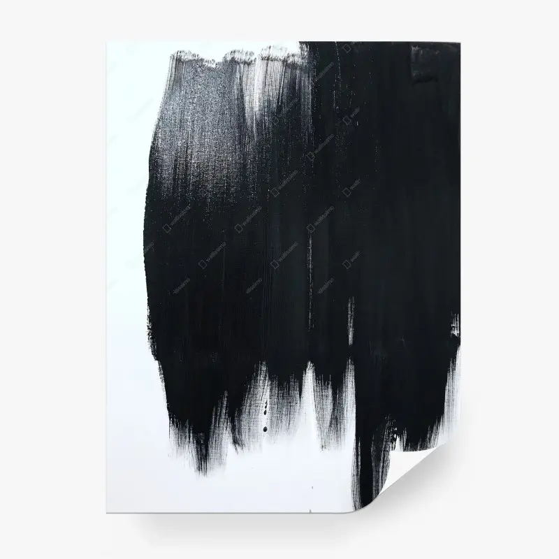 Fototapete kräftige schwarze pinselstriche
