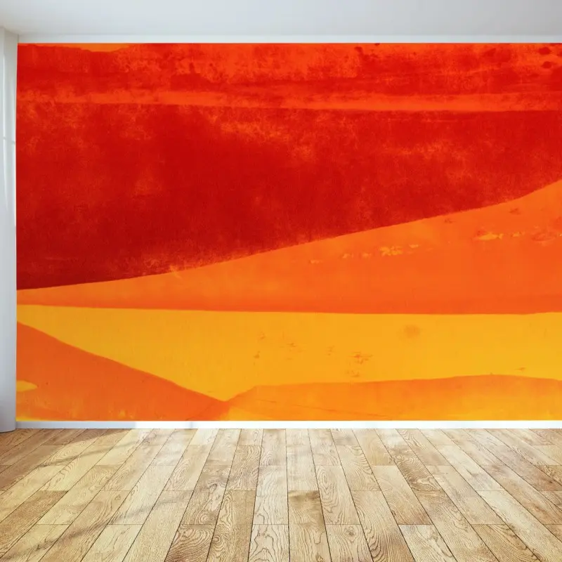 Fototapete warmer horizont abstrakte aquarell