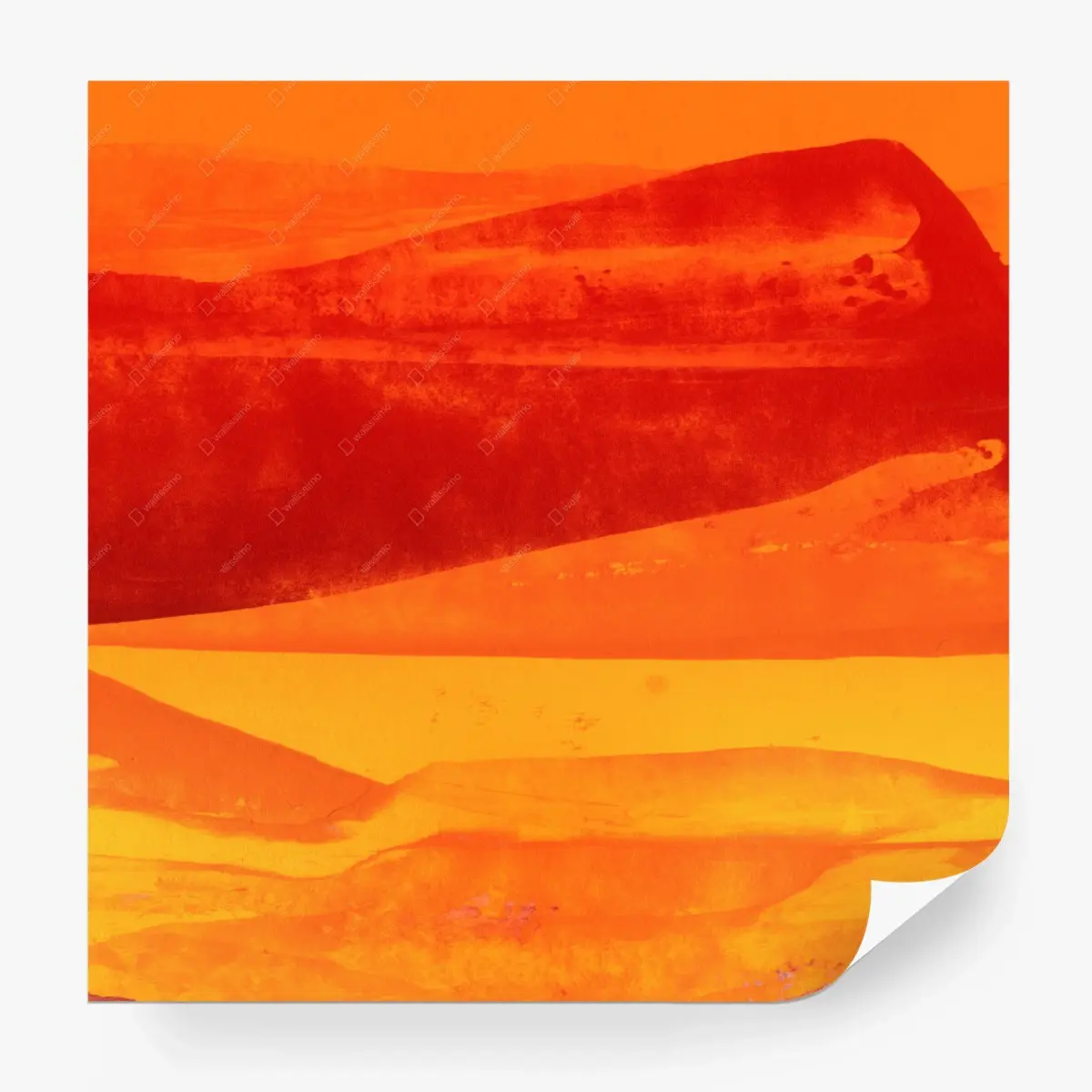Fototapete warmer horizont abstrakte aquarell – Pixers®