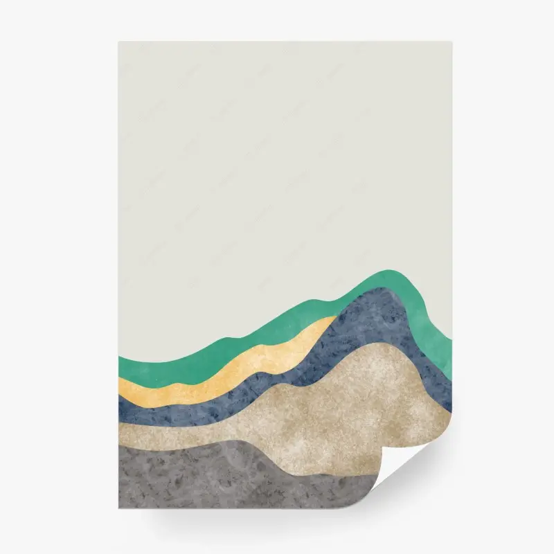 Fototapete minimalistische orientalische berglandschaft