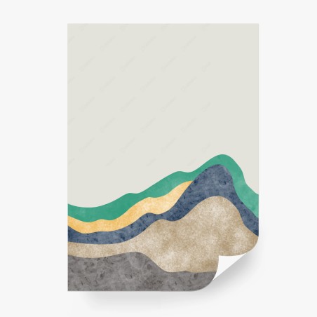 Fototapete minimalistische orientalische berglandschaft – Pixers®