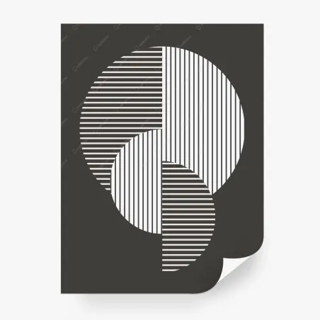 Fototapete geometrische monochrome kreise – Pixers®