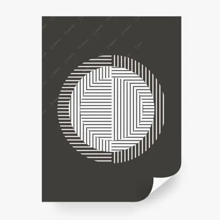 Fototapete monochromer geometrischer kreis – Pixers®