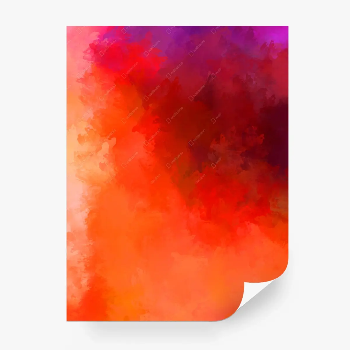 Fototapete lebendige rot-orange abstrakte aquarell – Pixers®
